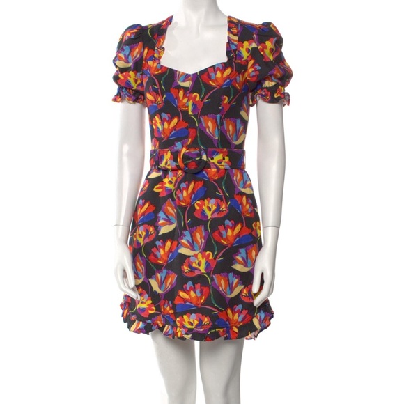 Rebecca Vallance Dresses & Skirts - Rebecca Vallance Floral Puff Sleeve Mini Dress